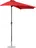 Uniprodo Půlkruhový slunečník pětihranný 270 x 135 cm , červený