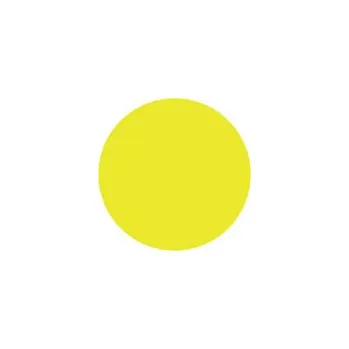 Kancelář Skladová značka "kolečko", žlutá, Ø 7,5 cm