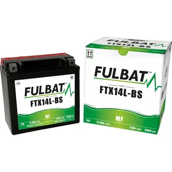 Motobaterie Baterie 12V, YTX14L-BS, 12Ah, 200A, bezúdržbová MF AGM 150x87x145 FULBAT (vč. balení elektrolytu)