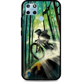 Pouzdro na mobilní telefon Kryt Realme C25Y silikon Mountain Bike (obal neboli pouzdro na Realme C25Y)