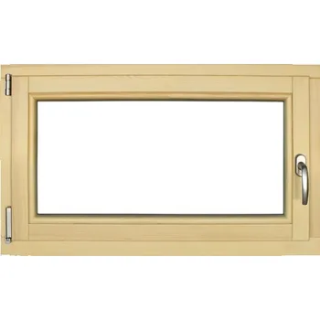 Okno Dřevěné okno lakované borovice 100 x 60 cm levé trojsklo