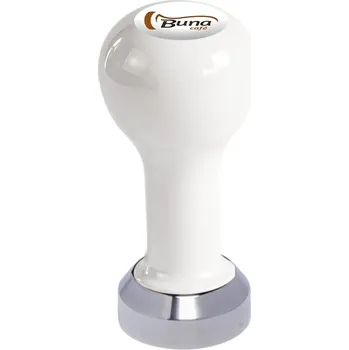 Buna café tamper, kov, bílý, SP, 41 mm, nerez mat, plochý