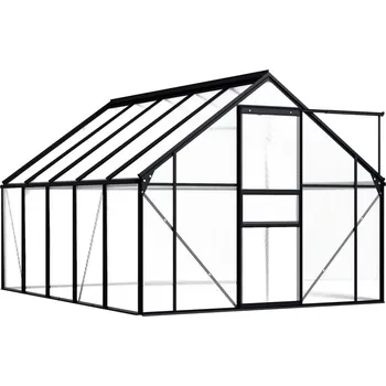 Skleník vidaXL 48211 190 x 310 x 195 cm PC 4 mm antracit