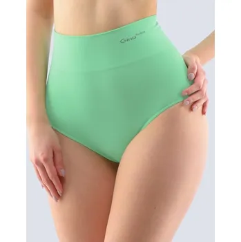 Kalhotky GINA dámské kalhotky klasické s vysokým pasem, širší bok, bezešvé, jednobarevné Bamboo PureLine 00036P sv. zelená XL/XXL