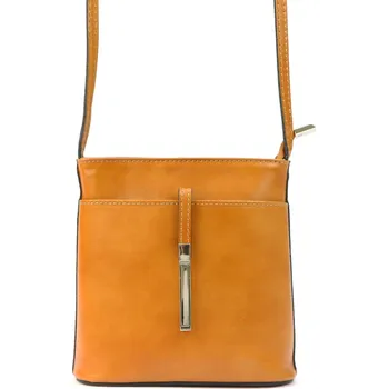 Kabelka Dámská crosbody kabelka Vera Pelle Diane - koňak