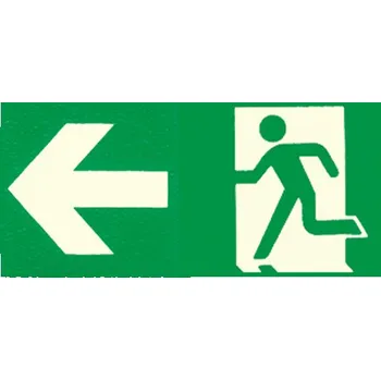 Kancelář Samolepicí fóliové značky pro umístění na pásy – Úniková cesta doleva, 15 × 7,5 cm