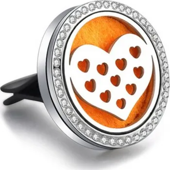 Aroma difuzér Aroma difuzér do auta s kamínky Srdce (Vaše jedinečná, originální přírodní vůně do auta = difuzér do auta s kamínky, Váš osobní osvěžovač vzduchu. Stačí jen pár kapek oblíbeného přírodního esenciálního oleje, nechat rozptýlit větrákem a užívat si blahodár