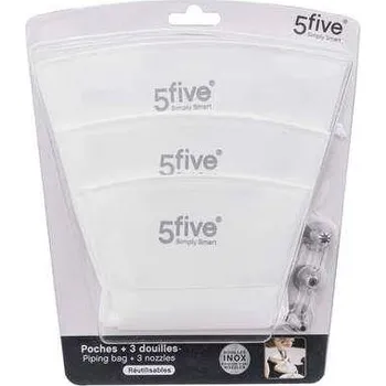 5five Simply Smart Cukrářské sáčky na zdobení, jednorázové, 3ks + 2 špičky