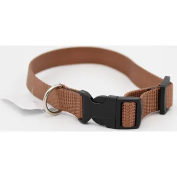 Obojek pro psa Obojek popruh plastová spona DOLEŽEL č.3 hnědá
