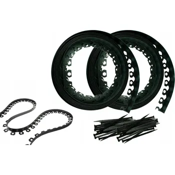 Zahradní dekorace Bestent Plastový obrubník 40mm 20m s kolíky Elasteo