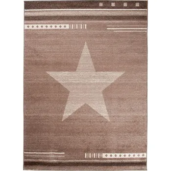 Koberec Kusový koberec Hvězda hnědý 200x290cm