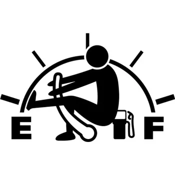 Samolepicí dekorace na vozidlo Samolepka prázdná nádrž na auto a motorku, tuning nálepka (5484)