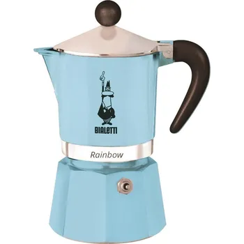 Moka konvice Bialetti Rainbow Blue 1 šálek světle modrá