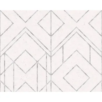 Tapeta Vliesová tapeta grafická s metalickými akcenty, šedá, bílá, metalická 378691 / Tapety na zeď 37869-1 Metropolitan Stories 2 (0,53 x 10,05 m) A.S.Création