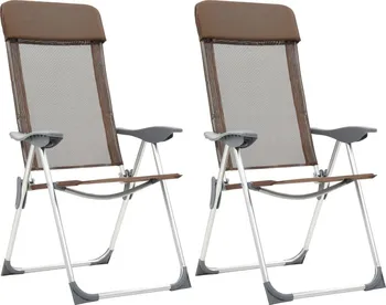kempingová židle vidaXL Skládací kempingové židle hliníkové 2 ks