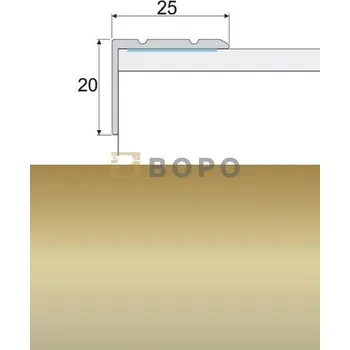 přechodová lišta Schodová lišta Profilteam E02 Šampaň samolepicí 25 x 20 mm 270 cm