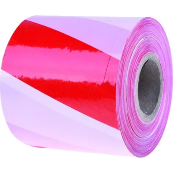 Lepicí páska Páska bezpečnostní červenobílá 75 mm/100 m