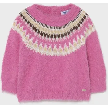 Pletený svert růžové Mayoral 2384-12 Velikost: 74, barva: růžová