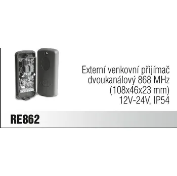 CAME RE 862 externí přijímač dvoukanálový, frekvence 868 Mhz