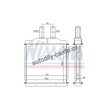 Chladič motoru Výměník tepla NISSENS 76509