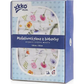 látková plena XKKO Biobavlněná plena Organic 120 x 120 cm 1 ks