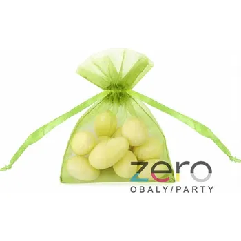 Dárková taška Sáček organzový 7,5 x 10 cm - zelené jablko
