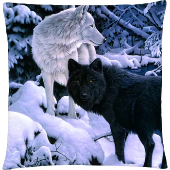 Polštář Polštář s vlkem 31 Mybesthome 40x40 cm Varianta: Povlak na polštář s výplní, 40x40 cm
