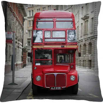Polštář Polštář LONDON BUS Mybesthome 40x40 cm Varianta: Povlak na polštář, 40x40 cm