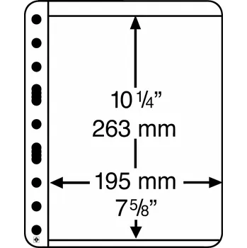Obal pro sběratelský předmět LEUCHTTURM Albové listy VARIO PLUS, 1 kapsa, 195 x 263 mm