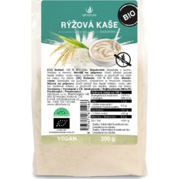 ALLNATURE Rýžová kaše instantní 200&nbsp;g BIO