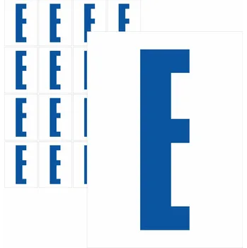 Samolepící etiketa Písmena samolepící modrá E samolepící vinylová fólie velikost znaku 95 mm
