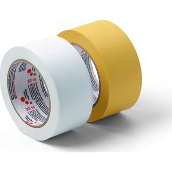 Stavební lepicí páska PVC příčně vroubovaná bílá 30 mm x 33 m