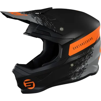 Helma na motorku Motokrosová přilba SHOT FURIOUS ROLL černá/šedá/oranžová Velikost: L/59-60