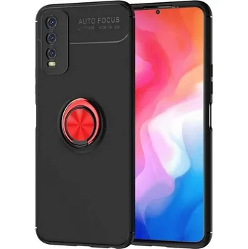 Pouzdro na mobilní telefon Kryt Vivo Y11s silikon černý s červeným prstenem (obal neboli pouzdro na Vivo Y11s)