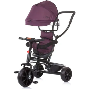 Dětské vozidlo CHIPOLINO Tříkolka se stříškou Pulse 2v1 Lilac