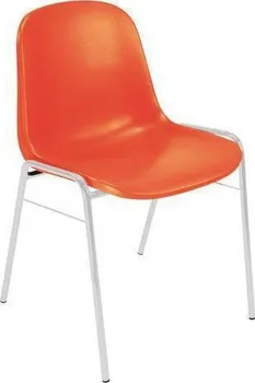 Jídelní židle Manutan Shell oranžová