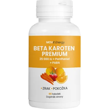 MOVit Energy Beta karoten Premium 25 000 IU + Panthenol + PABA 90 tob.