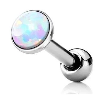 Piercing Cartilage piercing do ucha, opál bílý (3 mm)