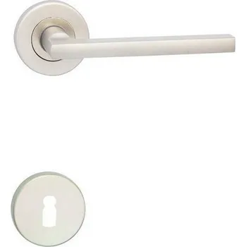 Dveřní kování COBRA PLAZA-R Provedení: BB (pokojový klíč), Povrch: F1 - stříbrný elox