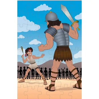 Puzzle LUNA Podlahové puzzle David a Goliáš 48 dílků
