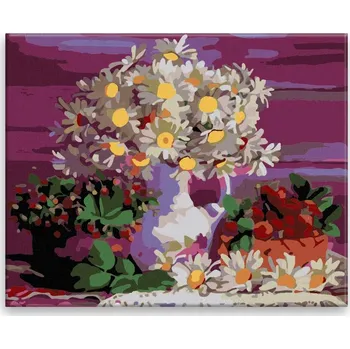 Malování podle čísel - Kopretinová balada - 50x40 cm, bez dřevěného rámu - CZ výroba