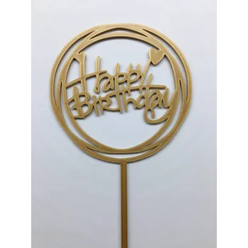 Dortová svíčka Zápich - Happy Birthday #1 (bílá, černá, zlatá...)