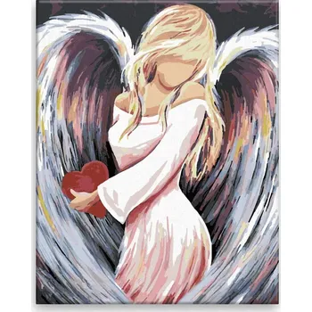 Dětské zboží Malování podle čísel - Anděl lásky - 80x100 cm, plátno vypnuté na rám - CZ výroba