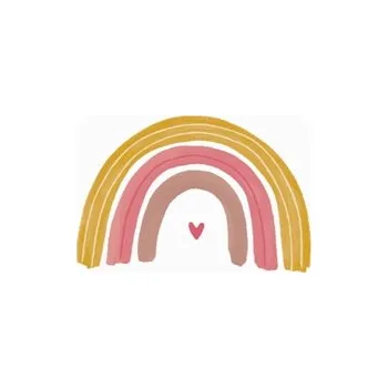 Balící papír Dárková samolepka s duhou