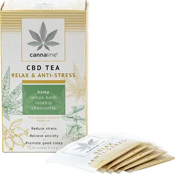 Léčivý čaj cannaline CBD Relax & Anti-Stress 20x 1,5 g