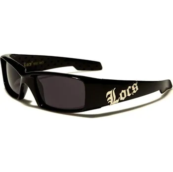 Sluneční brýle Locs Pánské obdélníkové sluneční brýle Černé Olympic eyewear 97k-cube