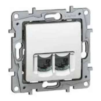 Elektrická zásuvka NILOÉ DATOVÁ ZÁSUVKA 2XRJ45 CAT.5E UTP BÉŽOVÁ VYBAVENA MODULEM LINKEO C LEGRAND