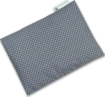 Polštář Babyrenka Nahřívací polštářek z pohankových slupek s povlakem Dots Grey 20 x 14 cm