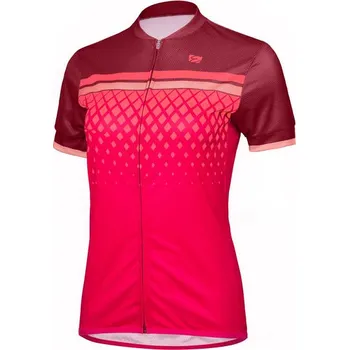 cyklistický dres ETAPE dámský dres DIAMOND, bordeaux/růžová S