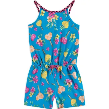 Dívčí pyžamo Dívčí letní overal KYLY LOLLIPOP modrý Velikost: 164
